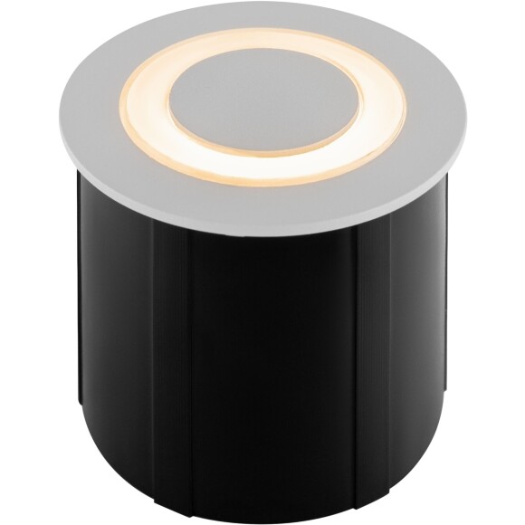 Встраиваемый в стены уличный светильник Maytoni Limo O037-L3W3K LED 3Вт 3000K 120лм 72° CRI80, IP65, белый матовый алюминий, подсветка дорожек, фасада или лестницы, диаметр 62 мм