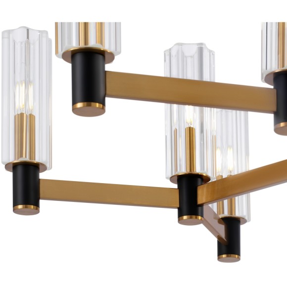 Люстра на штанге Freya FR5167PL-09BS Ambra под лампы 9xE14 40W