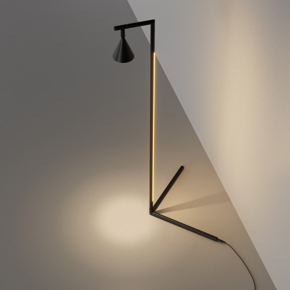 MOD489FL-L20B3K Напольный светильник (торшер) с возможностью раздельного включения плафона и ножки Maytoni Stripe