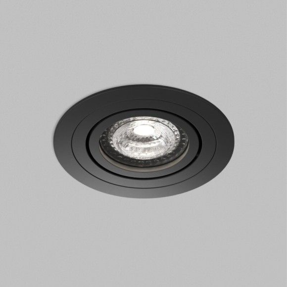 Встраиваемый точечный светильник Denkirs PRIME DK‑DH2020‑BK (GU5.3, LED, 15 Вт, IP20, черный, алюминий, поворотный)