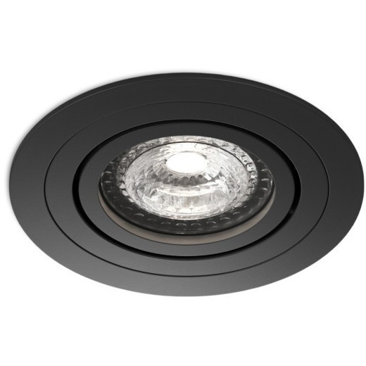 Встраиваемый точечный светильник Denkirs PRIME DK‑DH2020‑BK (GU5.3, LED, 15 Вт, IP20, черный, алюминий, поворотный)