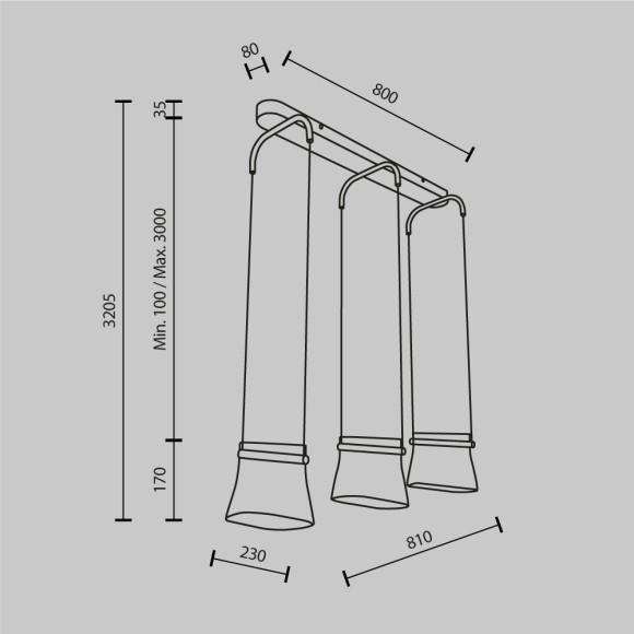 Подвесной светильник Maytoni MOD170PL-L24BS3K Подвесной светильник Maytoni MOD170PL-L24BS3K