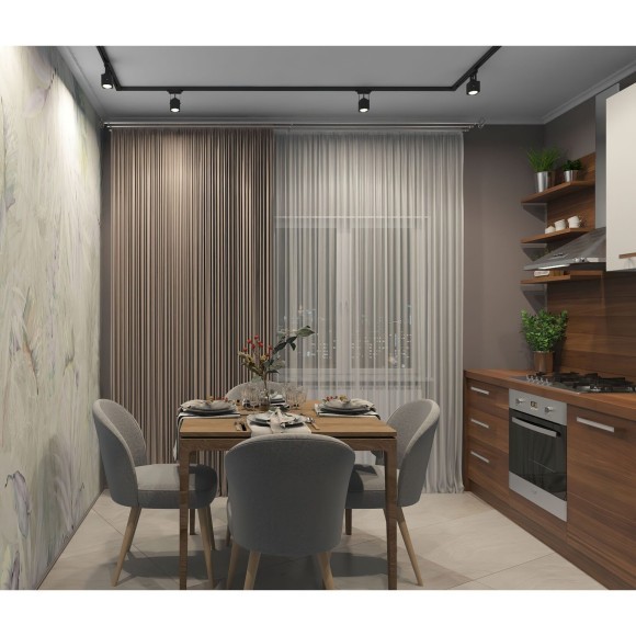 3м черный однофазный двужильный накладной шинопровод Denkirs TR1003-BK