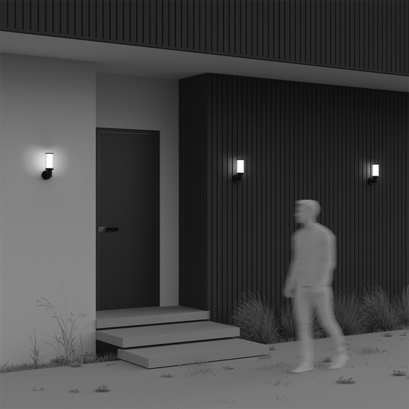 O502WL-01B Уличный настенный светильник в виде фонаря под лампу E27 макс. 23Вт, IP65 Maytoni Rib