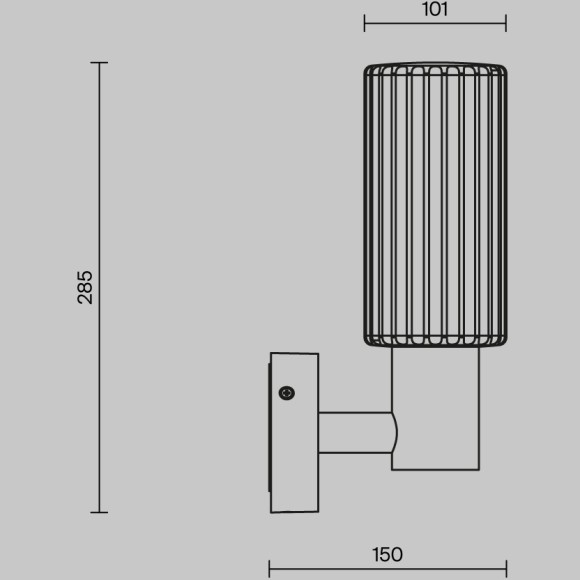 O502WL-01B Уличный настенный светильник в виде фонаря под лампу E27 макс. 23Вт, IP65 Maytoni Rib