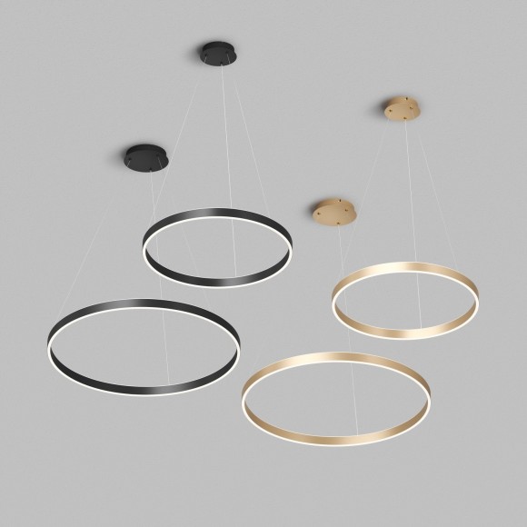 DK6272-BK Светильник подвесной ввиде черного кольца с переключателем цветовой температуры Denkirs RAYDIA 40 Вт 3000–4000К