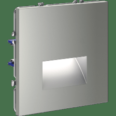 VLS070605 Подсветка светодиодная встраиваемая в подрозетник (без рамки) стального цвета VOLTUM S70, 3000 Кельвинов, 1 Ватт, 120 Градусов (сталь)