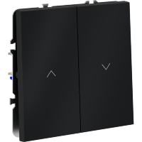 VLS020707 Выключатель для жалюзи звонкового типа для управления электроприводами графитового цвета 10А (2200 Ватт) VOLTUM S70 (графит)