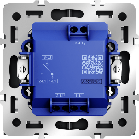 VLS020707 Выключатель для жалюзи звонкового типа для управления электроприводами графитового цвета 10А (2200 Ватт) VOLTUM S70 (графит)