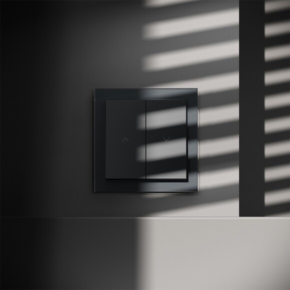 VLS020707 Выключатель для жалюзи звонкового типа для управления электроприводами графитового цвета 10А (2200 Ватт) VOLTUM S70 (графит)
