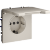 VLS040303 Розетка встраиваемая с заземлением, защитными шторками и крышкой 16 Ампер (3500 Ватт) кашемирового цвета VOLTUM S70 (кашемир)