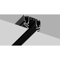 Crystal Lux CLT 0.135 01 L2000 BL 1407/031 Черный 2 метровый шинопровод встраиваемый в гарпунные (ПВХ) потолки, 2000x62x51мм (гарпун покупается отдельно, арт CLT 0.235 07 BL 1408/110)
