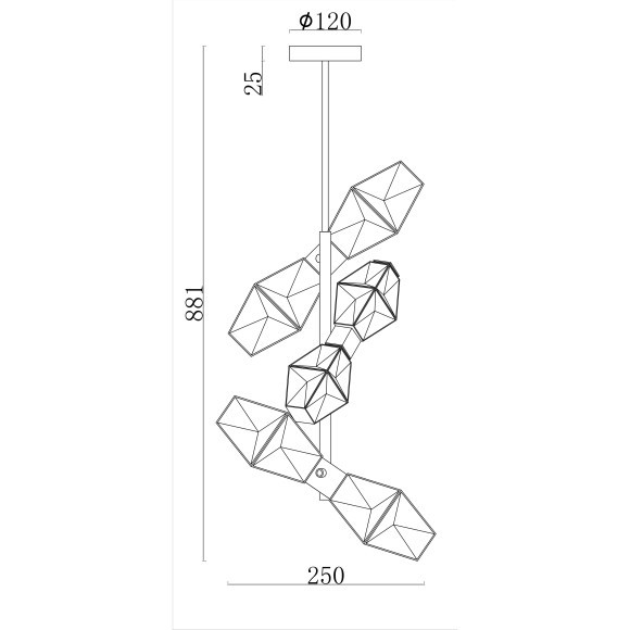 Подвесной светильник Maytoni MOD325PL-06G1 Coctail time под лампы 6xG9 28W