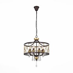SL789.423.08 Люстра подвесная ST-Luce Темный кофе, Золото/Темный кофе, Золото, Прозрачный E14 8*60W GRASSО
