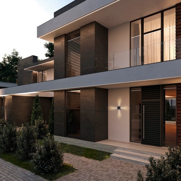 SL9505.401.01 Светильник уличный настенный ST-Luce Черный/Черный LED 1*4W 4000K VOLTI