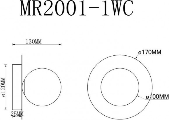 Настенный светильник July MR2001-1WC