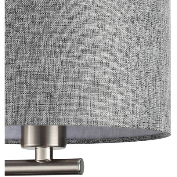 8251/2W MODERNI LN25 000  никель/серый, металл/текстиль бра Е14 40W + LED 3W 4000K 220V NIKKI