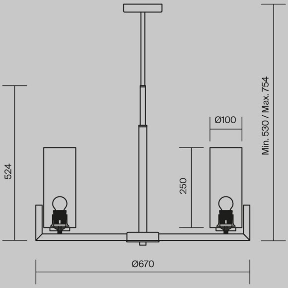 Подвесной светильник Maytoni MOD089PL-06BS