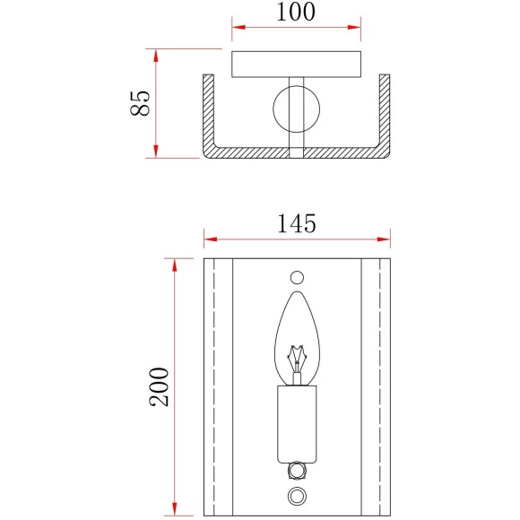 Настенный светильник (бра) Freya FR5190WL-01BS2