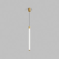 DK4314-BR Светильник подвесной цилиндр прозрачный с золотым основанием Denkirs AURA 16 Вт 3000К