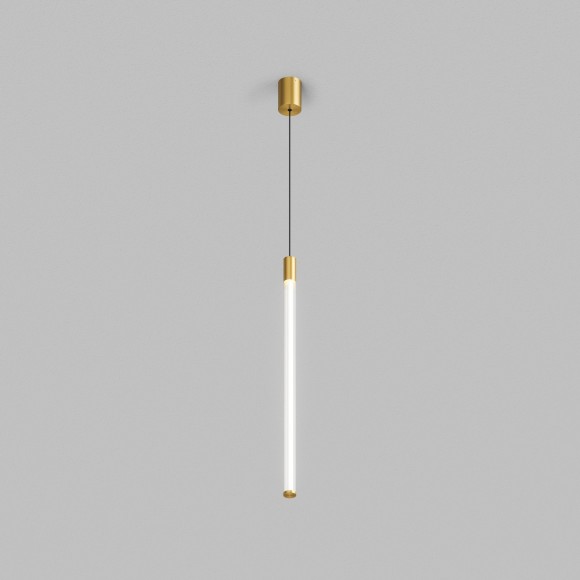 DK4314-BR Светильник подвесной цилиндр прозрачный с золотым основанием Denkirs AURA 16 Вт 3000К