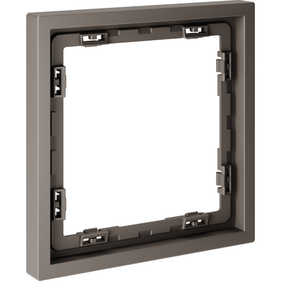 VLS100114 Рамка пластиковая для электрических изделий коричневого цвета VOLTUM серии S70 на 1 пост (капучино)