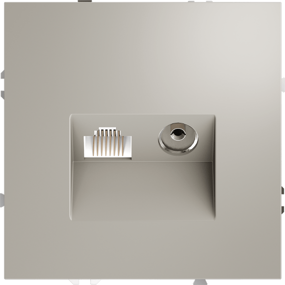 VLS020304 Проходной выключатель (переключатель) двухклавишный встраиваемый шелкового цвета 10А (2200 Ватт) VOLTUM S70 (шелк)