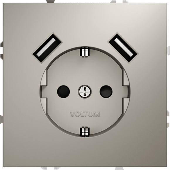 VLS040403 Розетка встраиваемая с заземлением и защитными шторками и с двумя USB A+A Зарядками TYPE-А. Ток 16 Ампер (3500 Ватт) кашемирового цвета VOLTUM S70 (кашемир) VLS040403 Розетка встраиваемая с заземлением и защитными шторками и с двумя USB A+A Зарядками TYPE-А. Ток 16 Ампер (3500 Ватт) кашемирового цвета VOLTUM S70 (кашемир)
