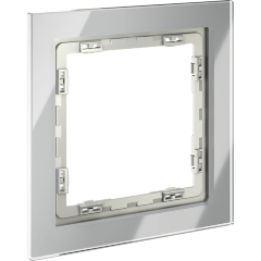 VLS110105 Рамка стеклянная для электрических изделий VOLTUM серии S70 на 1 пост алюминиевого цвета из стекла VLS110105 Рамка стеклянная для электрических изделий VOLTUM серии S70 на 1 пост алюминиевого цвета из стекла