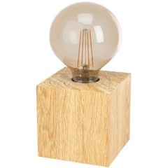 43733 Настольная лампа PRESTWICK 2, 1Х40W, E27, L95, B95, H95, дерево, коричневый