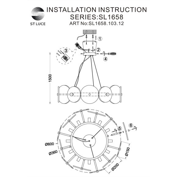 SL1658.103.12 Люстра подвесная ST-Luce Хром/Прозрачно-Белый G9 12*5W 4000K ELSA SL1658.103.12 Люстра подвесная ST-Luce Хром/Прозрачно-Белый G9 12*5W 4000K ELSA