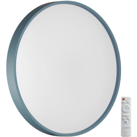 7745/EL COLOR SN Светильник светодиодный потолочный пластик/белый/синий LED 70Вт 3000-6000К D480 IP43 пульт ДУ MAVIC