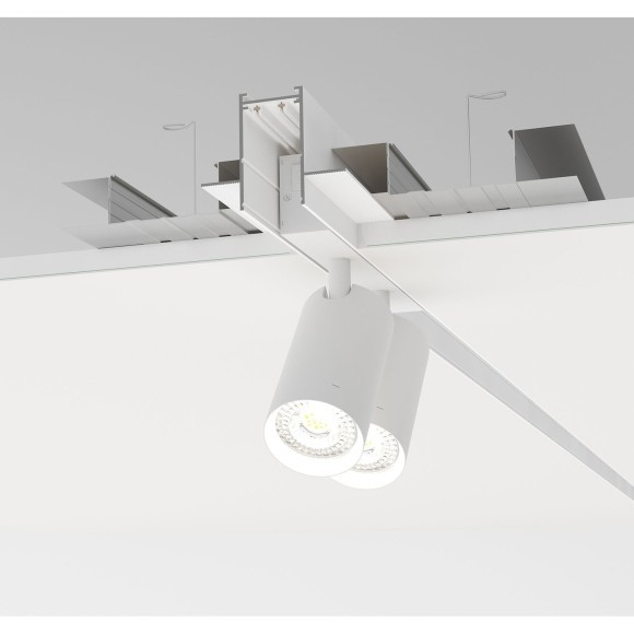 Магнитный шинопровод 1м встраиваемый в ГКЛ 12.5мм Smart 220V Denkirs TR2012-WH