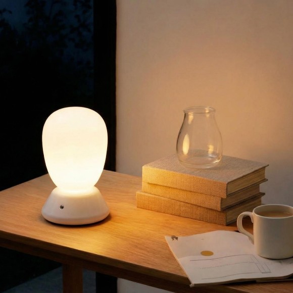 Настольная лампа диммируемая 10W 3000K матовый/белый Uovo III Lightstar 807916