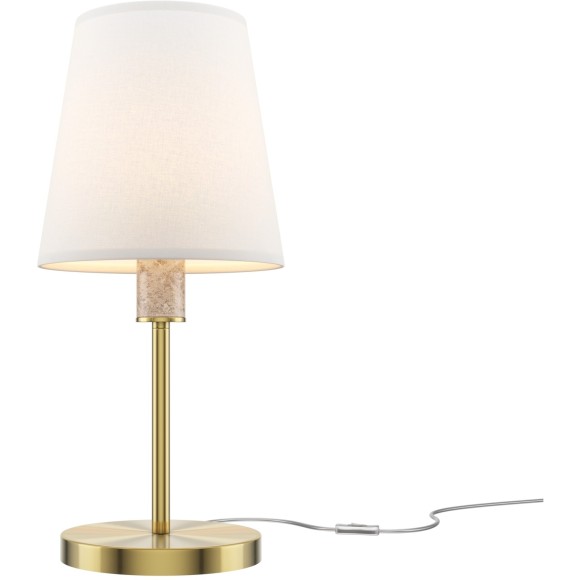 MOD483TL-01BS Настольный светильник с латунным основанием и тканевым плафоном под лампу, выключатель на проводе в розетку Е27 Maytoni Lira MOD483TL-01BS Настольный светильник с латунным основанием и тканевым плафоном под лампу, выключатель на проводе в розетку Е27 Maytoni Lira