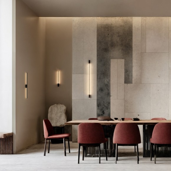 Светильник настенный в виде вытянутой палки светящий на стену Denkirs TRIXRAY 6.5Вт 3000К DK5082-BK