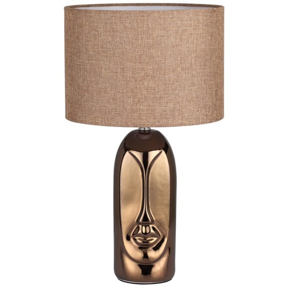 8149/1T MODERNI LN25 бронза/бежевый, керамика/текстиль Настольная лампа Е27 1*60W 220V AKIVI