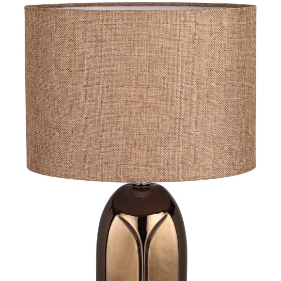 8149/1T MODERNI LN25 бронза/бежевый, керамика/текстиль Настольная лампа Е27 1*60W 220V AKIVI