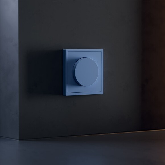 VLS002015 Накладка для диммера (светорегулятора) поворотно-нажимного синего джинсового цвета VOLTUM S70 (деним)