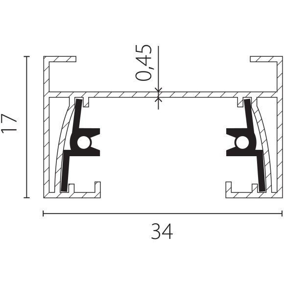 1м белый однофазный двужильный накладной шинопровод Lightstar 502015