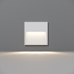 Maytoni Futo O512SL-L3W3K1 Уличный квадратный белый светодиодный светильник встраиваемый в стены, архитектурная подсветка лестницы, дорожки или фасада, LED 3Вт 3000K CRI90 95° IP65 220V