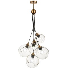 SLE103103-06 Светильник подвесной Золотистый/Прозрачный E27 6*60W SATTURO