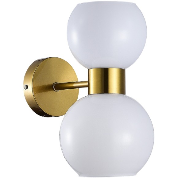 SLE1138-301-02 Светильник настенный Латунь/Белый E27 2*60W THONET