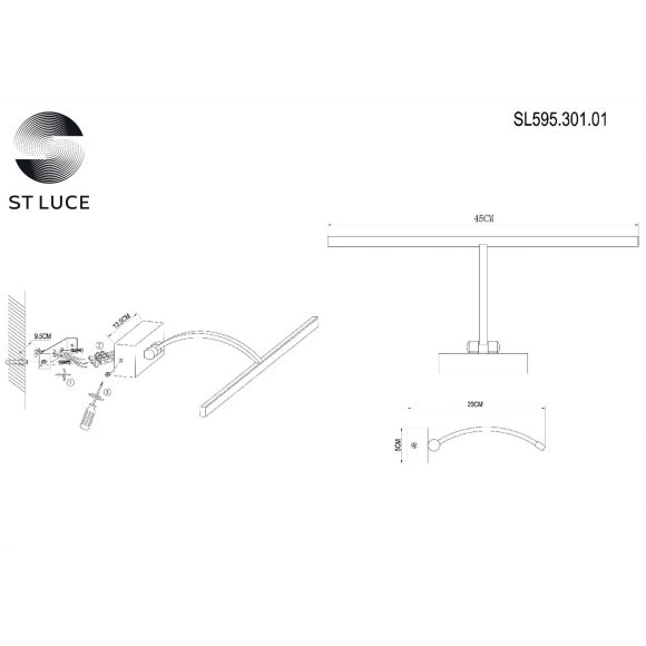 SL595.301.01 Подсветка для картин ST-Luce Бронза/Бронза LED 1*8W 4000K Настенные светильники SL595.301.01 Подсветка для картин ST-Luce Бронза/Бронза LED 1*8W 4000K Настенные светильники