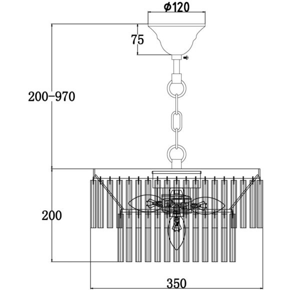 Люстра подвесная Maytoni MOD093PL-04BS Colonne под лампы 4xE14 40W