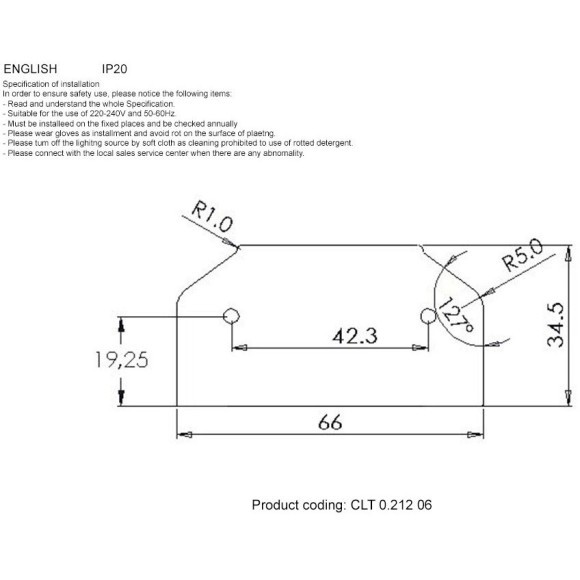 Заглушка торцевая 1шт (для профиля CLT 0.212) Crystal Lux CLT 0.212 06