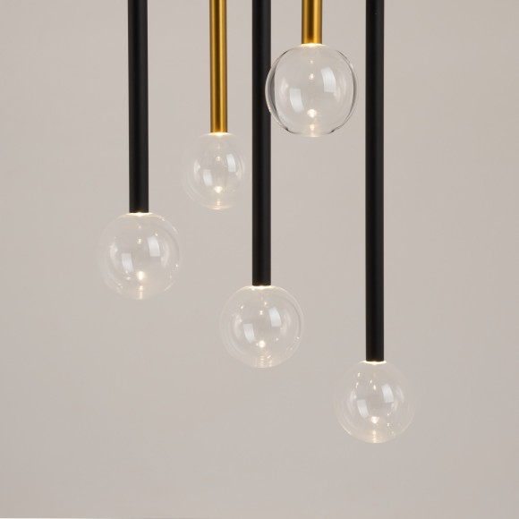 Подвесной светодиодный светильник с прозрачными плафонами LED 12Вт RA80 800лм 3000К Maytoni Bubble dream MOD383PL-L16BBS3K