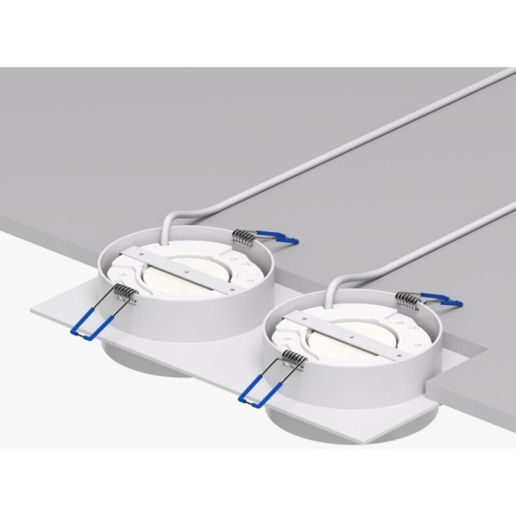 DK2092-WH Встраиваемый белый двойной светильник Denkirs FLAT, 2 лампы GX53 мощностью до 15 Вт