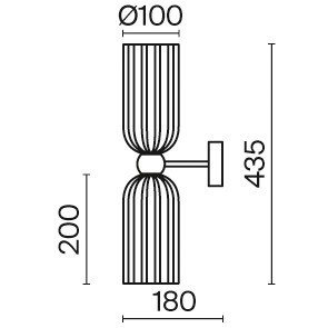 MOD302WL-02GR Настенный светильник (бра) ретро стиля с 2 лампами E14 Maytoni Antic