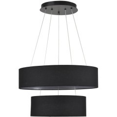 8373/55L Подвесной светодиодный светильник с 2 тканевыми плафонами кольцами 55Вт 2221Лм 3000;4000;6000К 220V Lumion SAVA